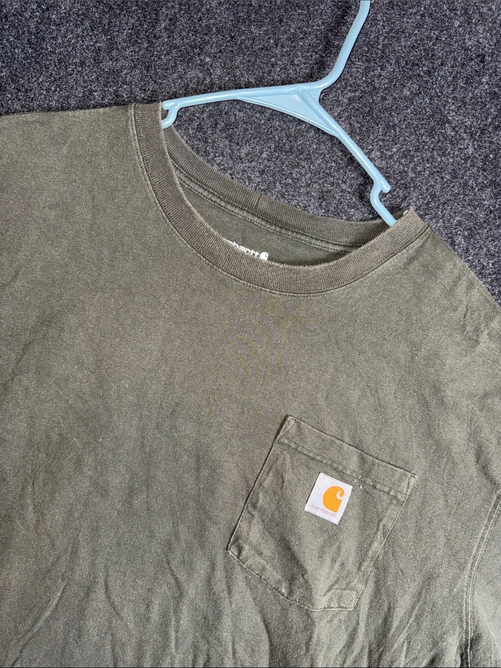 Carhartt Short Sleeve Pocket Tee in Olive Green